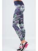 Purple leggings with patterns H001 - Online store - Boutique